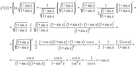 Таблица Производных Сложных Функций Шпаргалка